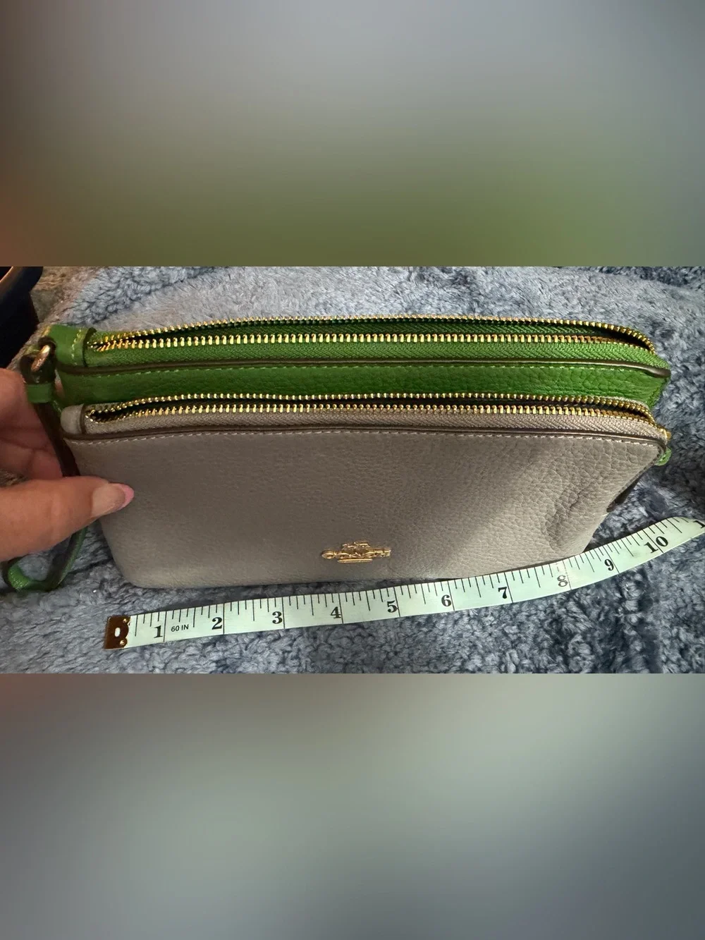 Coach Double Zip Wallet in Colorblock Pebbled Leather (Style C7368)